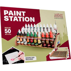 Get organized and focus on the important things: painting your miniatures! With a Paint Station on your table, it is easy to declutter your space in between painting sessions. Made from high-quality MDF and easy to assemble, this rack solution will display your paint collection in no time.