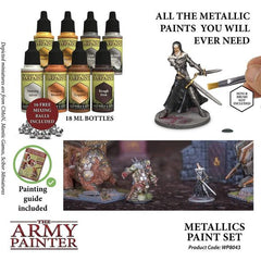 Army Painter Metallics Paint Set - 8 Metallic 18ml War Paint Bottles