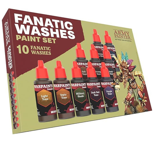 Are you ready to take your models and miniature figures to the next level? To wow your opponents with impressive details and realistic shading? Then look no further! With the Warpaints Fanatic Wash Set you get 10 of The Army Painter’s unique Washes that create perfect shading effect and colour toning to your models and miniature figures every time.