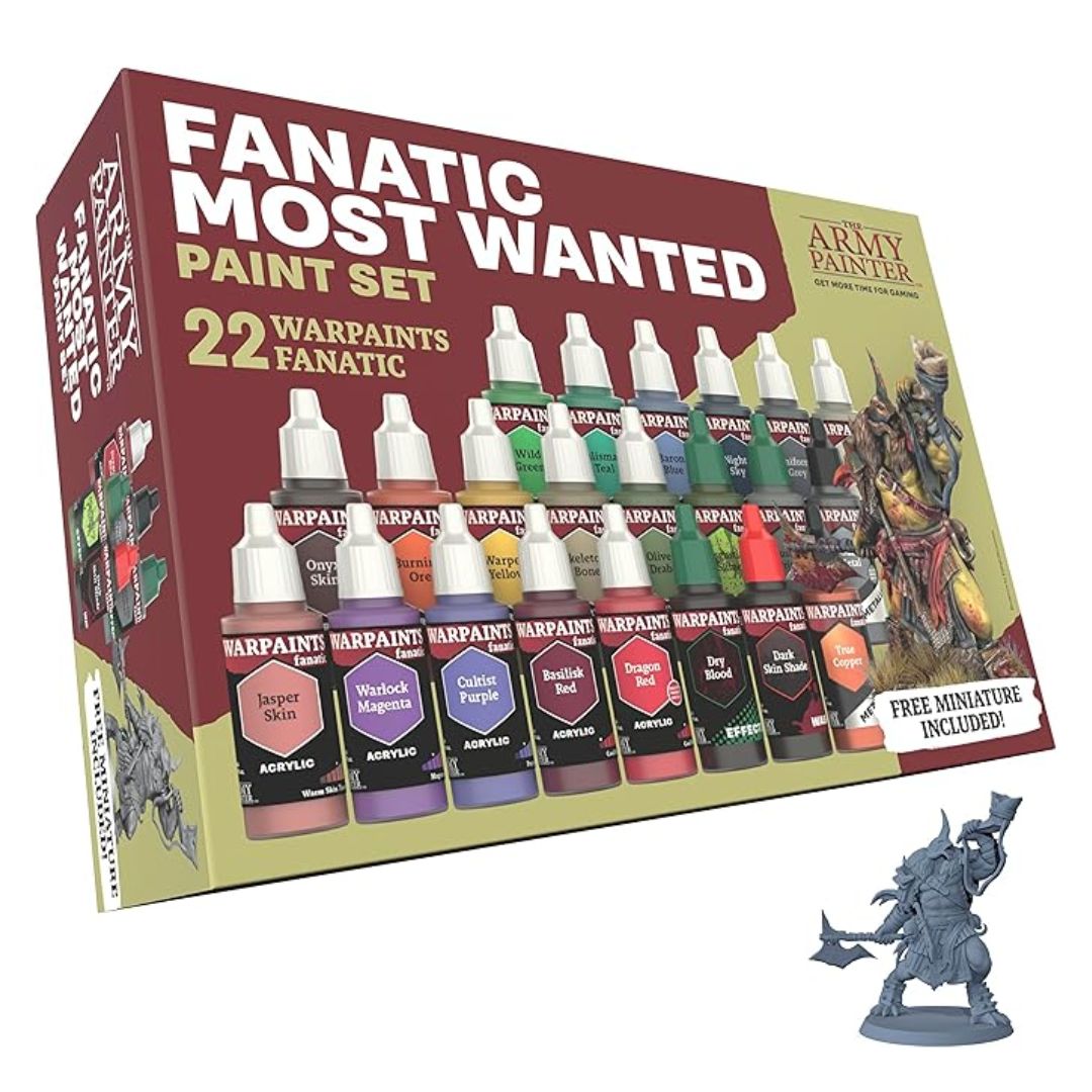 Are you ready to up your game and expand your Warpaints Fanatic collection? With the Warpaints Fanatic Most Wanted Set, we have selected 22 must-have colours from the Fanatic range. What’s more, each colour in this set is hand-selected to match and work with the Starter Set and Mega Paint Set – making it the perfect add-on set to expand your range.