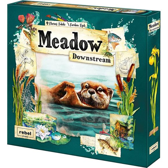 Meadow: Downstream is an expansion for Meadow inspired by the fascinating nature of aquatic environments. Start a new journey to observe flora, fauna and landscapes connected with rivers, streams and lakes. Go kayaking down the river and compete with others on the new fields of exploration. Meadow: Downstream includes over 80 new cards depicting wildlife living in an aquatic environment and a new thematic envelope to discover. Kayaking mechanism allows players to score extra points for progressing down the