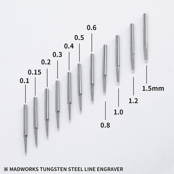 Madworks TS120 Tungsten Steel Panel Line Engraver Scriber 1.2 mm Chisel 1.2mm | Galactic Toys & Collectibles