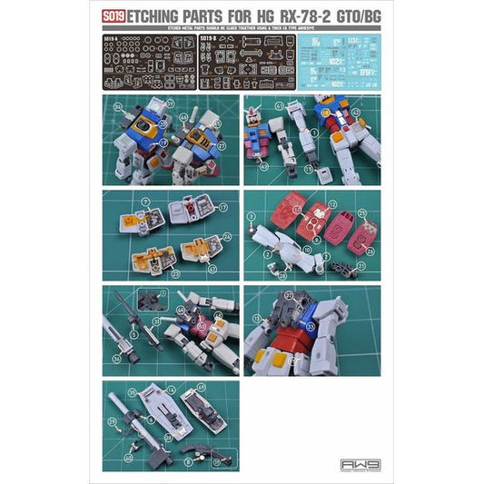 Madworks AW9 S19 Photo-Etch Metal Parts for RX-78-02 GTO/Beyond Global HG 1/144 Model Kit | Galactic Toys & Collectibles