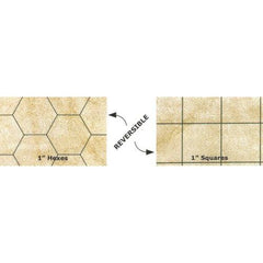 Chessex Battlemat: 1in Reversible Squares-Hexes (23.5in x 26in Playing Surface)