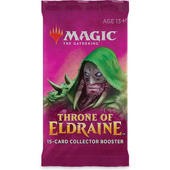 PLAY IN STYLE: Each Collector Booster is packed with the most premium offerings from Throne of Eldraine – making the act of opening a booster as exciting as possible!
1 EXCLUSIVE EXTENDED ART CARD: A Rare or Mythic extended art card can only be found in Collector Booster.
3 SPECIAL FRAME ART CARDS: Alternate art and borders designed to fit within the Eldraine style.
1 ANCILLARY CARD: This is a card not found in Traditional Booster Packs.
FOILS GALORE: In this pack you get 10 Foil Cards and 1 Foil Token..LIM