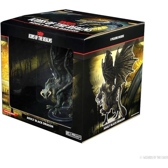 D&D Icons of The Realms: Adult Black Dragon Premium Figure | Galactic Toys & Collectibles