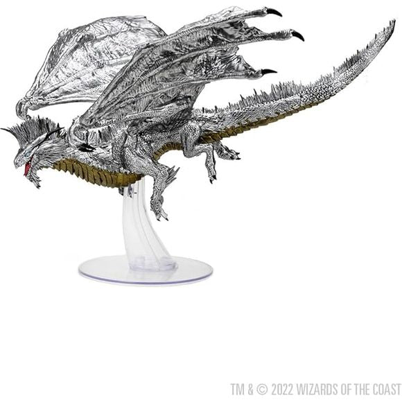 D&D Icons of The Realms: Adult Silver Dragon Premium Figure | Galactic Toys & Collectibles