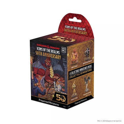 Celebrate the 50th anniversary of the world's greatest roleplaying game with the 31st set in our Icons of the Realms line of pre-painted Dungeons & Dragons miniatures. Collect all 50 figures from D&D Icons of the Realms: 50th Anniversary (Set 31), the newest set of randomly sorted monsters in our exciting line of D&D miniatures. This includes a collection of classic creatures and characters, each depicted in their 1st and 5th edition incarnations to appeal to collectors new and old and, for the first time,