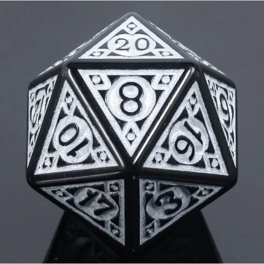 Galactic Dice Acrylic HD Dice Sets - Magic Flame (White) Set of 7 Dice