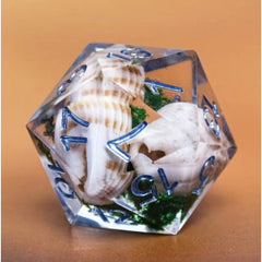 Galactic Acrylic Dice HD Sharp Edge Dice Sets - Echo of Seashell Set of 7 Dice