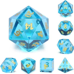 The perfect companion for your gaming needs! These premium glass dice are exactly what you've been searching for that upcoming game night with the group. 

This set includes on of each: d20, d12, d10, d10 (percentile), d8, d6, and a d4 (7 dice in total). All inside the Galactic Toys Dice Tin.