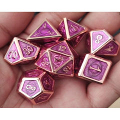 The perfect companion for your gaming needs!  This set includes one of each: d20, d12, d10, d10 (percentile), d8, d6, and a d4 (7 dice in total)