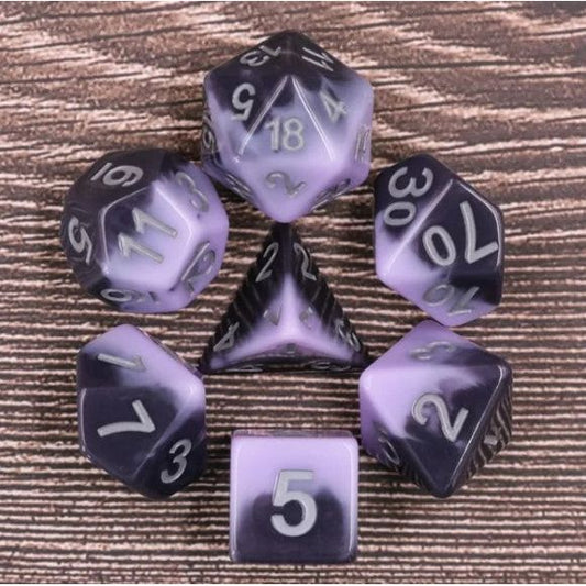 Galactic Dice Premium Dice Sets - Nightfall Acrylic Set of 7 Dice