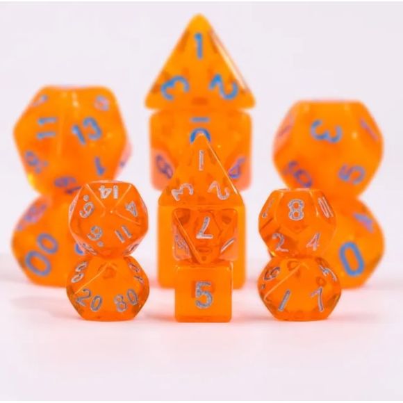 A 7 pcs Polyhedral MINI dice set used for Dungeons and Dragons, MTG , RPG Games etc. The dice included are 1- D4,1- D6,1- D8,1- D10,1- D00,1- D12, and 1- D20