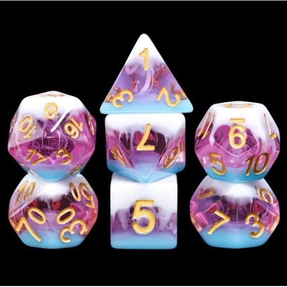 The perfect companion for your gaming needs! These HD acrylic dice are exactly what you've been searching for that upcoming game night with the group. This set includes on of each: d20, d12, d10, d10 (percentile), d8, d6, and a d4 (7 dice in total)