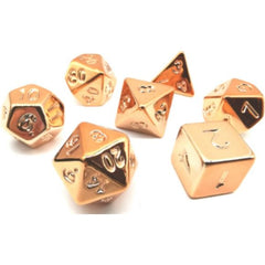 Galactic Dice Acrylic Sets - Metallic Orange Set of 7 Dice | Galactic Toys & Collectibles