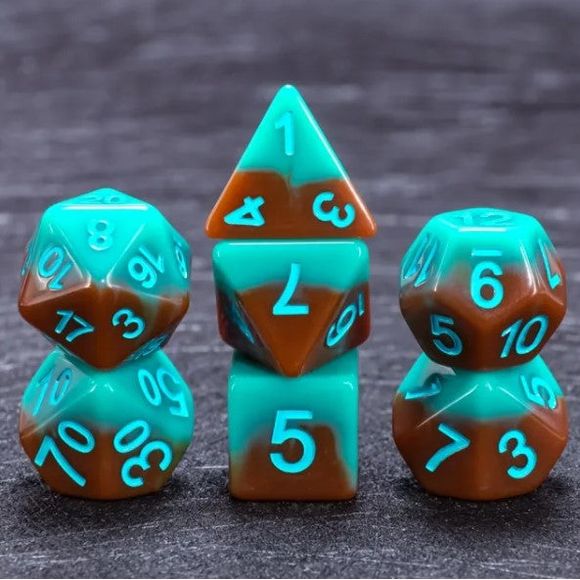 The perfect companion for your gaming needs! These HD acrylic dice are exactly what you've been searching for that upcoming game night with the group. This set includes one of each: d20, d12, d10, d10 (percentile), d8, d6, and a d4 (7 dice in total)