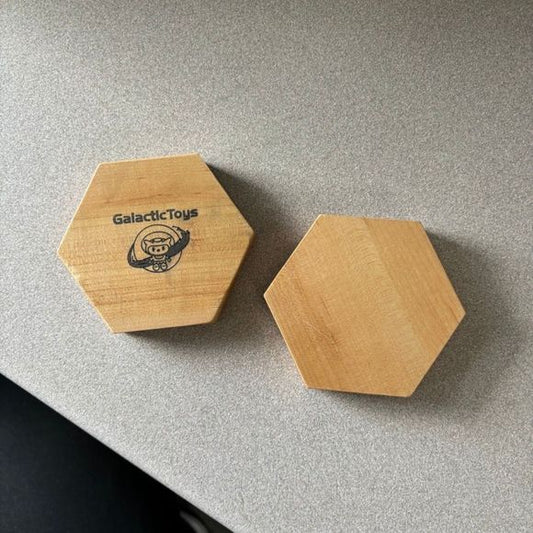 Galactic Toys Hexagonal Wooden Dice Tray - Figured Maple