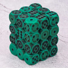 Galactic Dice Premium Dice Sets - D6 Ancient Green 12mm (36 Count)