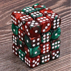 Galactic Dice Premium Dice Sets - D6 Red & Green Blend 12mm (36 Count)