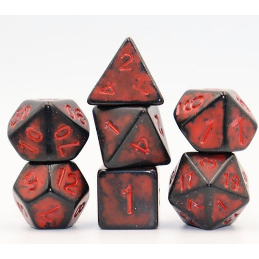 Galactic Dice Acrylic Sets - Ancient Color Red Set of 7 Dice | Galactic Toys & Collectibles