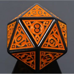 Galactic Dice Acrylic HD Dice Sets - Magic Flame (Orange) Set of 7 Dice