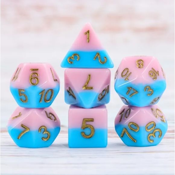 The perfect companion for your gaming needs! These HD acrylic dice are exactly what you've been searching for that upcoming game night with the group. This set includes one of each: d20, d12, d10, d10 (percentile), d8, d6, and a d4 (7 dice in total)