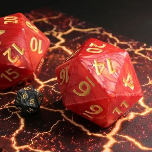 Galactic Dice Acrylic 55mm Titan D20 - Red Pearl