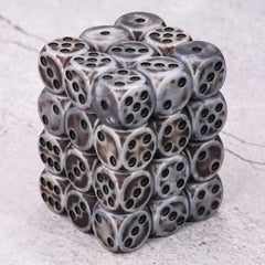 Galactic Dice Premium Dice Sets - D6 Ancient Silver 12mm (36 Count)