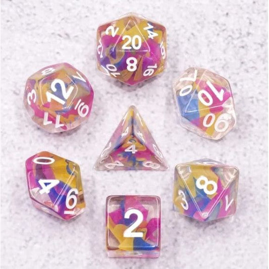 Galactic Dice Premium Dice Sets - Evil Spell Acrylic Set of 7 Dice