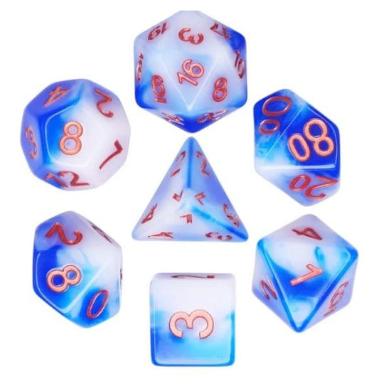 The perfect companion for your gaming needs! These HD acrylic dice are exactly what you've been searching for that upcoming game night with the group. This set includes one of each: d20, d12, d10, d10 (percentile), d8, d6, and a d4 (7 dice in total)