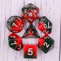 Galactic Dice Premium Dice Sets - Inflamed Fire Acrylic Set of 7 Dice