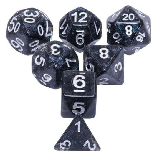 Galactic Dice Premium Dice Sets - Twinkled Star Acrylic Set of 7 Dice