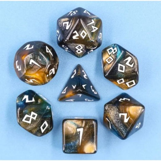 Galactic Dice Acrylic HD Dice Sets - Night Walker Set of 7 Dice