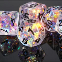 Galactic Dice Premium Dice Sets - Moonlight Fantasy Acrylic Set of 7 Dice