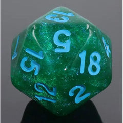 Galactic Dice Acrylic HD Dice Sets - Lake Bottom (Green & Blue) Set of 7 Dice | Galactic Toys & Collectibles