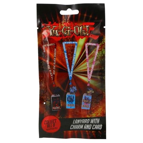 Each blind bag contains 1 iconic Yu-Gi-Oh! character with corresponding card and lanyard. Possible characters include: The Winged Dragon of Ra, Slifer the Sky Dragon, Obelisk the Tormentor, Red-Eyes Black Dragon, Dark Magician, Dark Magician Girl, Blue-Eyes White Dragon, Blue-Eyes Ultimate Dragon. Collect All 8!