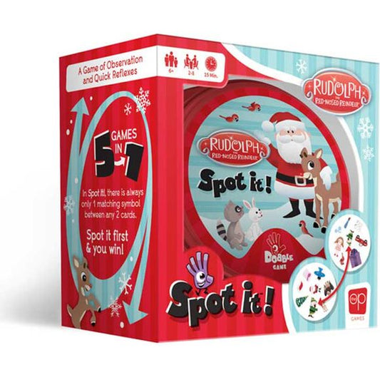 Spot It! Rudolph The Red Nosed Reindeer Edition Board Game | Galactic Toys & Collectibles