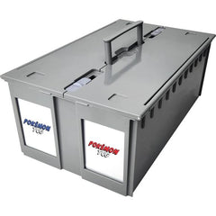 The BCW Graded Card Bin is a premium version of the cardboard, 2-row Graded Shoe Box. Instead of corrugated cardboard, Card Bins are made from durable, acid-free plastic. These Card Bins have a pair of hinged lids that fold over the sides when open. When closed, latches keep the lids shut and cards secure. Graded Card Bins are stackable with feet on the bottom that rest in the lid of the bin below it to prevent sliding. The rows in the bins are notched along the top to hold separating partitions. Two Graded