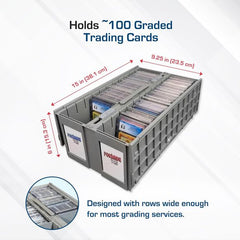 BCW 2-Row Graded Card Bin - Gray