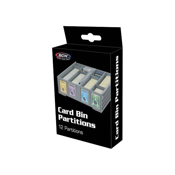 BCW Card Partitions are designed to work with both BCW Card Bins and our 6 Drawer Card Catalog. They are notched and tabbed to hold into place and they also provide some structural support for long stacks of cards. These additional dividers separate your box into visible sections. Adhesive labels can easily be affixed to the plastic.