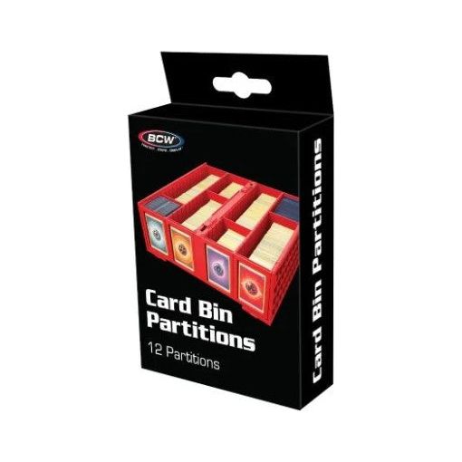 BCW Card Partitions are designed to work with both BCW Card Bins and our 6 Drawer Card Catalog. They are notched and tabbed to hold into place and they also provide some structural support for long stacks of cards. These additional dividers separate your box into visible sections. Adhesive labels can easily be affixed to the plastic.