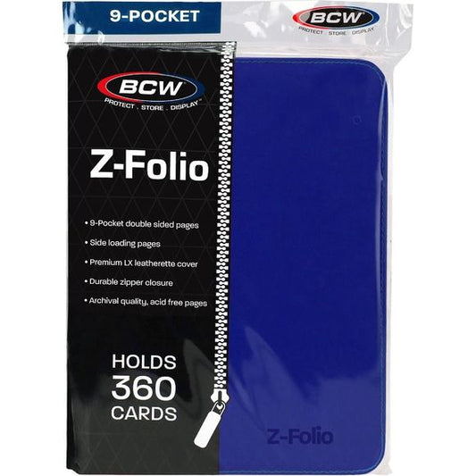 The BCW Zipper-Folio-LX will accommodate 360 cards and features a padded leatherette front and back cover with contrasting colored stitching and wrap around zipper. Side-loading pockets deter the cards from sliding out of place. It works great for sports cards, trading cards, and gaming cards and works with soft-sleeves, Deck Guards, and double-sleeved Deck Guards. Unlike a binder with removable pages, our premium, double-sided, archival safe polypropylene pages are welded into the album and will not harm t