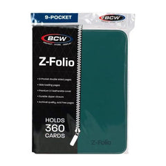 The BCW Zipper-Folio-LX will accommodate 360 cards and features a padded leatherette front and back cover with contrasting colored stitching and wrap around zipper. Side-loading pockets deter the cards from sliding out of place. It works great for sports cards, trading cards, and gaming cards and works with soft-sleeves, Deck Guards, and double-sleeved Deck Guards. Unlike a binder with removable pages, our premium, double-sided, archival safe polypropylene pages are welded into the album and will not harm t