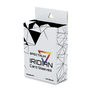 Iridian Card Sleeves are premium, tournament quality sleeves designed to be the ultimate in protection. These sleeves feature clear, glossy fronts to make sure the art pops. The thick material is ultra durable to shield your cards from damage while the opaque, matte blue back offers a supreme shuffle feel. You'll feel like a pro when you have these in your hand. From the kitchen table to the largest events, these sleeves will guard your precious cards while you eclipse your opponents. Use with Chroma Inner