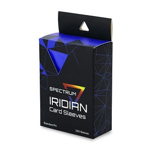 Iridian Card Sleeves are premium, tournament quality sleeves designed to be the ultimate in protection. These sleeves feature clear, glossy fronts to make sure the art pops. The thick material is ultra durable to shield your cards from damage while the opaque, matte blue back offers a supreme shuffle feel. You'll feel like a pro when you have these in your hand. From the kitchen table to the largest events, these sleeves will guard your precious cards while you eclipse your opponents. Use with Chroma Inner