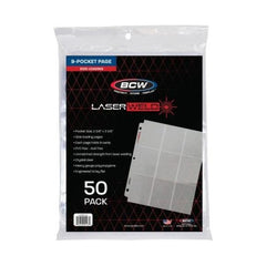 LaserWeld pages are a premium product that are head and shoulders above any other poly pages available on the market today. Use the 9 pocket page to protect, store, and display collectible trading cards like: baseball cards, basketball cards, football cards, Magic the Gathering, Pokemon, and others