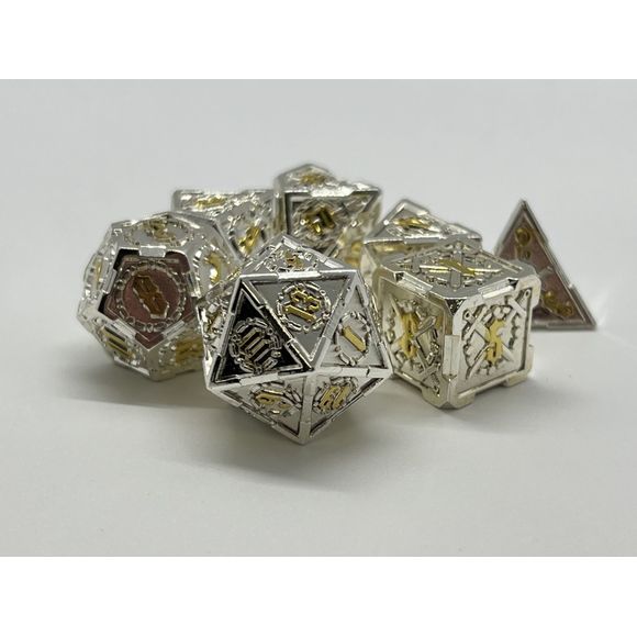 The perfect companion for your gaming needs!  This set includes one of each: d20, d12, d10, d10 (percentile), d8, d6, and a d4 (7 dice in total)