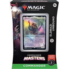 POWERFUL RIGHT OUT OF THE BOX—Take your Commander game to the next level with a high-powered, ready-to-play deck
PLAY WITH COMMANDER’S GREATEST HITS—Turn heads with a deck stacked with reprints of some of the greatest cards to grace Magic’s most popular format
INTRODUCES 10 COMMANDER CARDS—Each Commander deck also introduces 10 never-before-seen Magic: The Gathering cards
COLORLESS COMMANDER DECK—get the Eldrazi Unbound Commander Deck, a Colorless 100-card deck containing 2 Foil Legendary cards and 98 nonfo