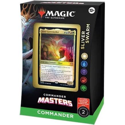 POWERFUL RIGHT OUT OF THE BOX—Take your Commander game to the next level with a high-powered, ready-to-play deck
PLAY WITH COMMANDER’S GREATEST HITS—Turn heads with a deck stacked with reprints of some of the greatest cards to grace Magic’s most popular format
INTRODUCES 10 COMMANDER CARDS—Each Commander deck also introduces 10 never-before-seen Magic: The Gathering cards
COLLECT SPECIAL TREATMENT CARDS—Each deck comes with a 2-card Collector Booster Sample Pack containing 2 special treatment cards (1 Rare